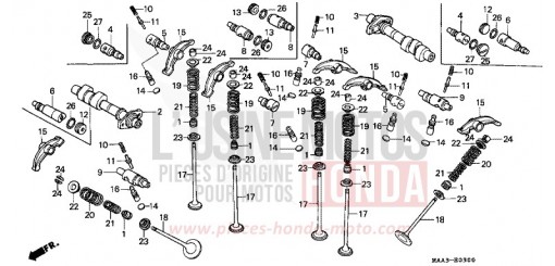 ARBRE A CAMES/SOUPAPE VT1100CS de 1995